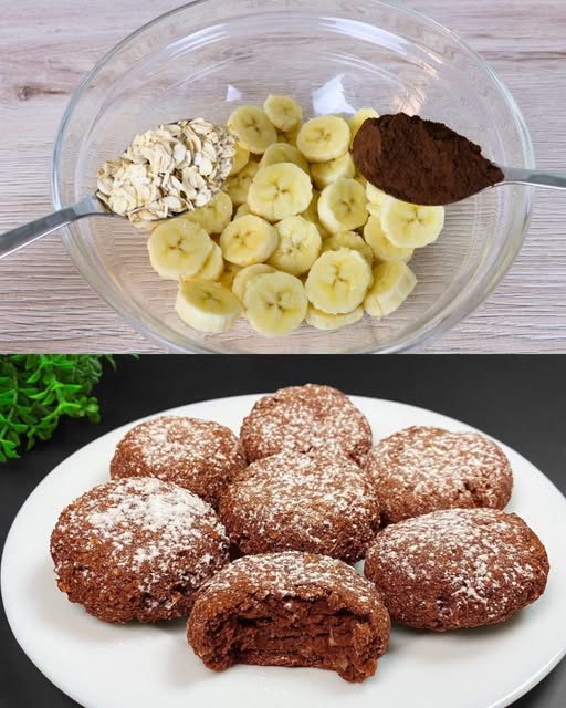 Sformato di farina d’avena e banana al cacao