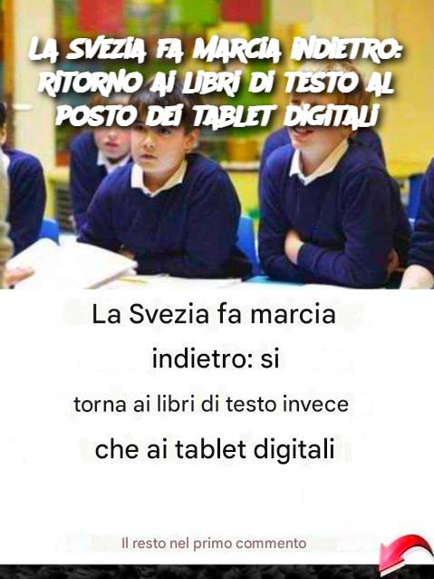 La Svezia fa marcia indietro: ritorno ai libri di testo al posto dei tablet digitali