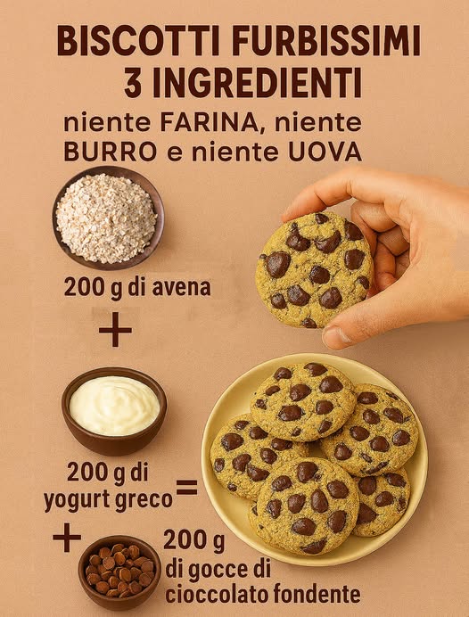 Biscotti 3 ingredienti, non riesco proprio a dire di no: si fanno senza uova e senza burro: niente di più buono!