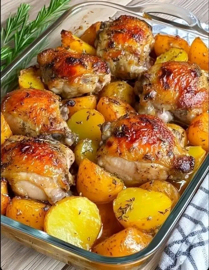 🍗Pollo e Patate al Forno... Rivisitati! Con Salsa Cremosa all'Aglio e Parmigiano