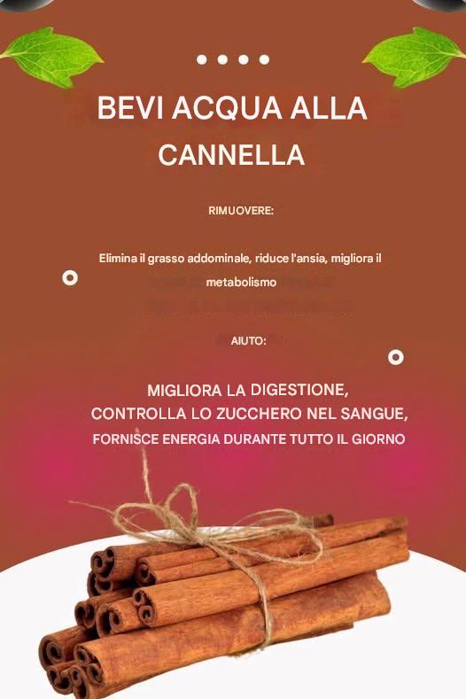 Dovresti bere acqua alla cannella...