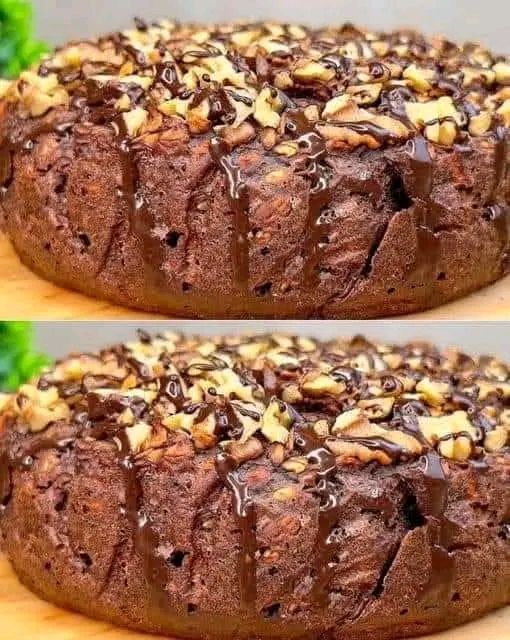 Torta di Avena e Cioccolato con Mele e Noci1