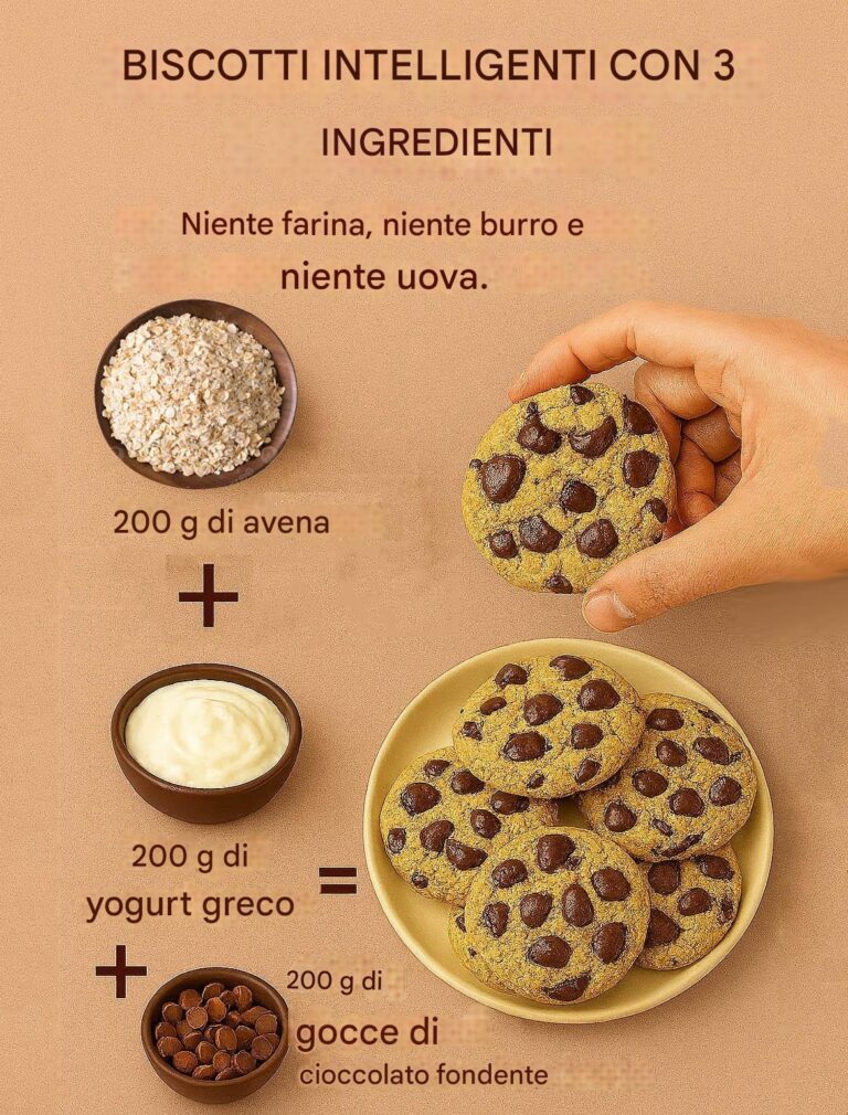 Biscotti con 3 ingredienti, non posso dire di no: sono fatti senza uova e senza burro: niente di meglio!