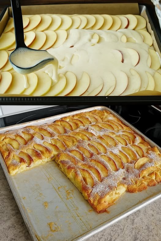 Torta Morbida di Mele su teglia