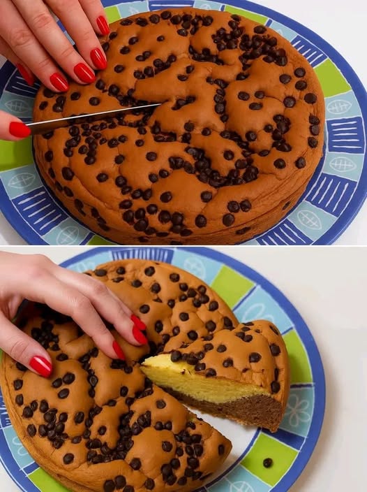 Torta magica al latte e cacao