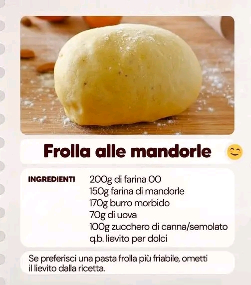 PASTA FROLLA ALLE MANDORLE