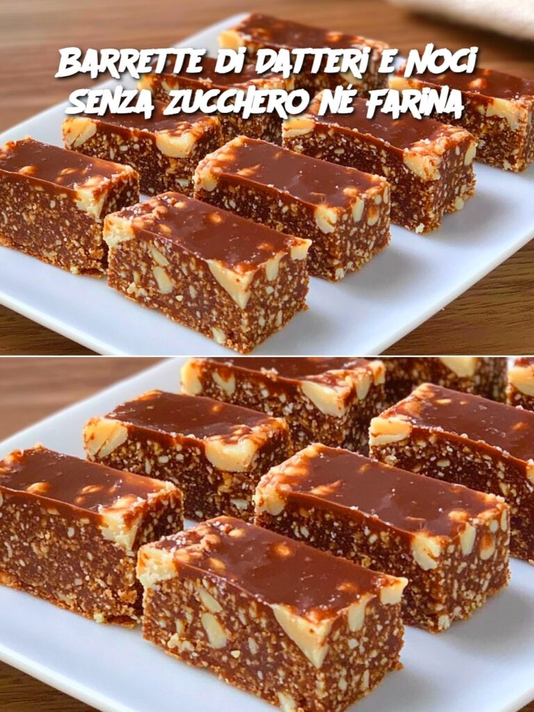 Barrette di Datteri e Noci Senza Zucchero né Farina