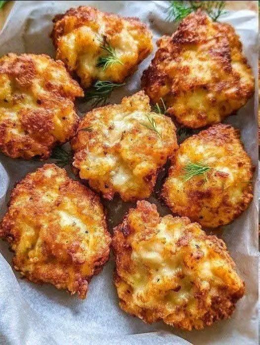 Frittelle di pollo al formaggio