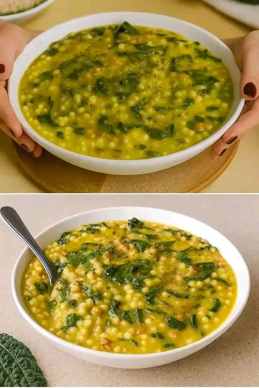 Fregola con Cavolo Nero e Crema di Ceci