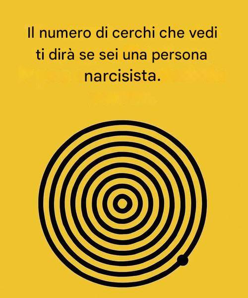 Sei un narcisista? Il numero di cerchi che vedi potrebbe rivelarlo.