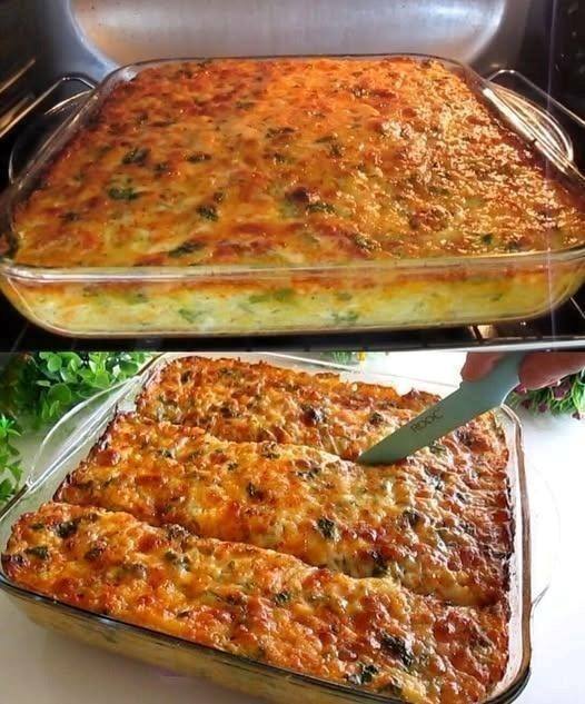 Casseruola di uova con verdure e formaggio".