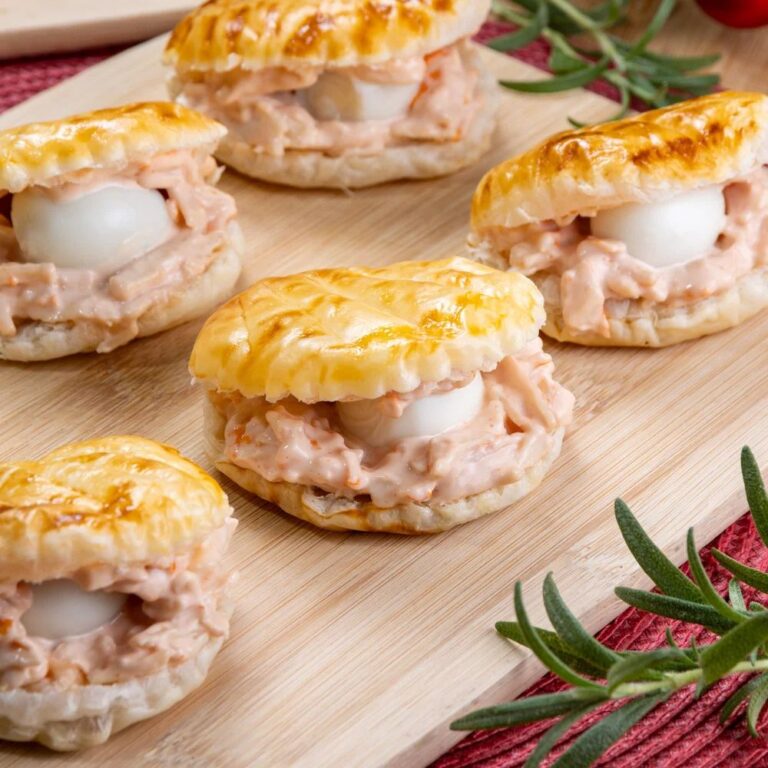 Conchiglie di pasta sfoglia mare e monti