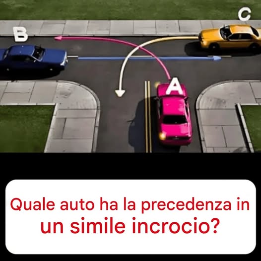 Quale auto ha la precedenza in questo tipo di incrocio? Pochi automobilisti conoscono la risposta corretta.