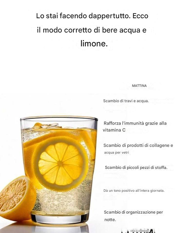 Stai sbagliando tutto. Ecco il modo corretto di bere acqua e limone. Salute!