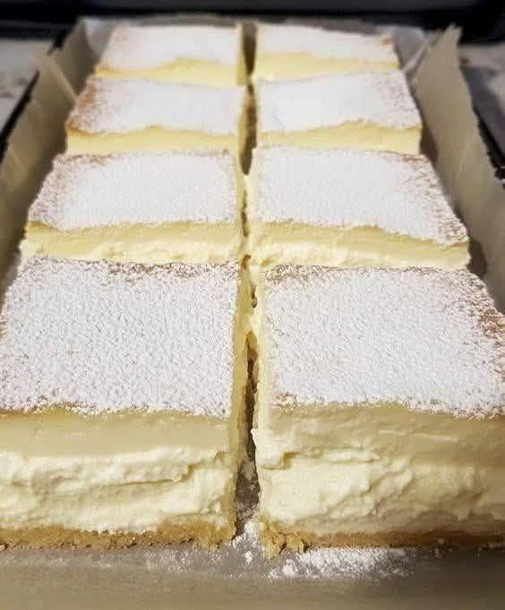 Quadrotti di crema pasticcera alla vaniglia