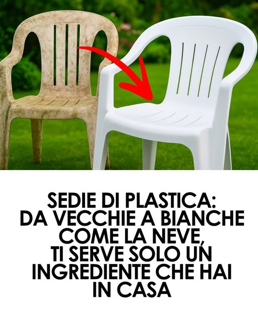 Il trucchetto semplice e veloce per sbiancare le sedie di plastica e farle tornare come nuove
