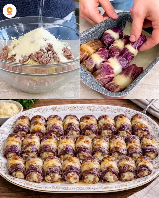 Involtini di radicchio con salsiccia
