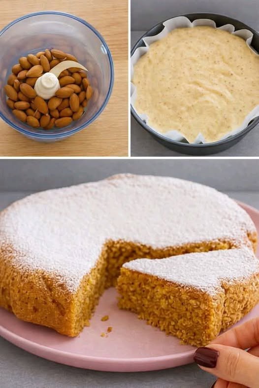 la torta alle mandorle soffice e leggera che preparo senza zucchero