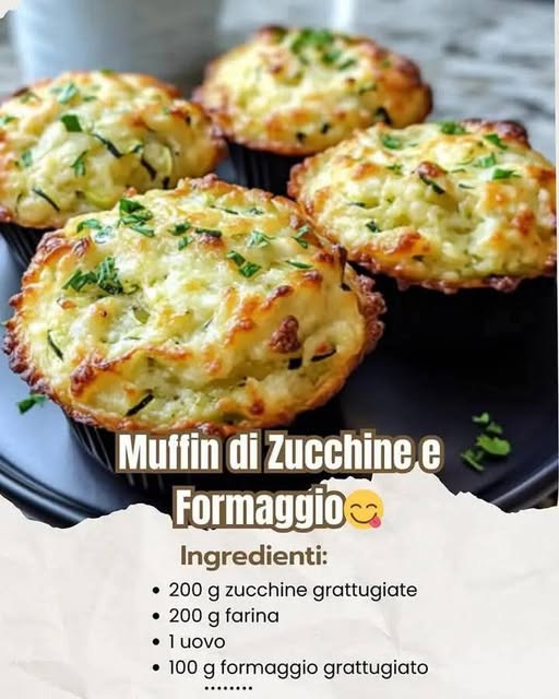 Muffin salati alle zucchine