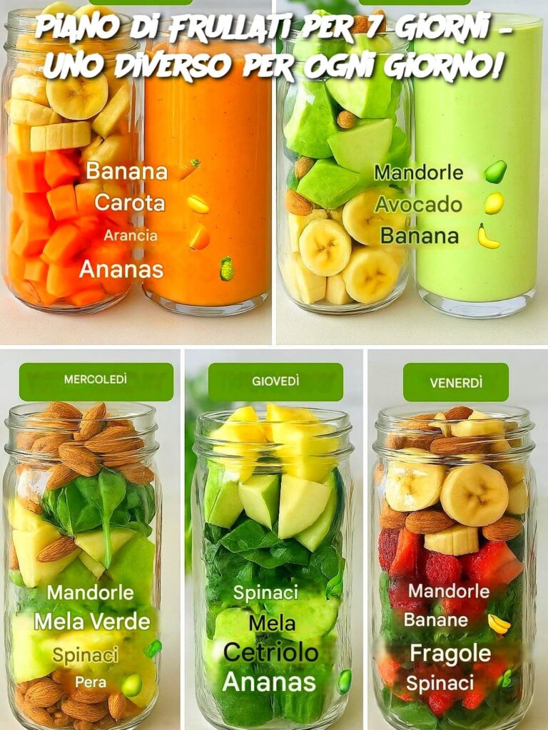 🌞 Piano di frullati di 7 giorni: diverso ogni giorno! 🌞 Ricetta nel primo K.0.Ⓜ️.e.n.τ.a.r.z.u 👇