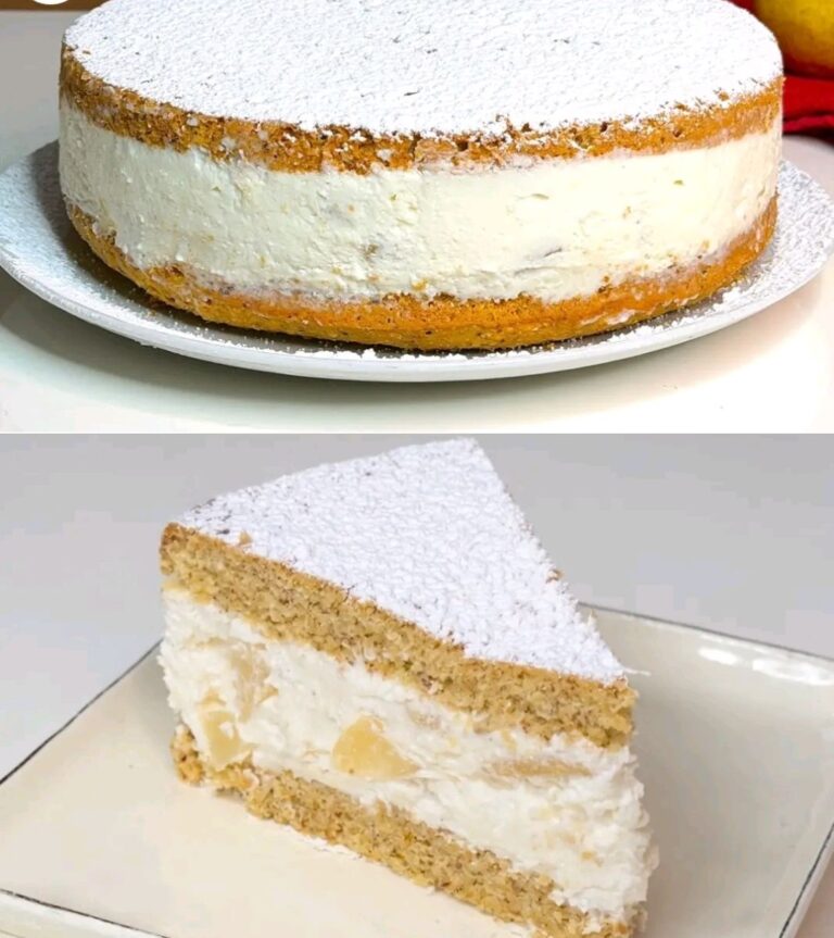 Torta ricotta e pere