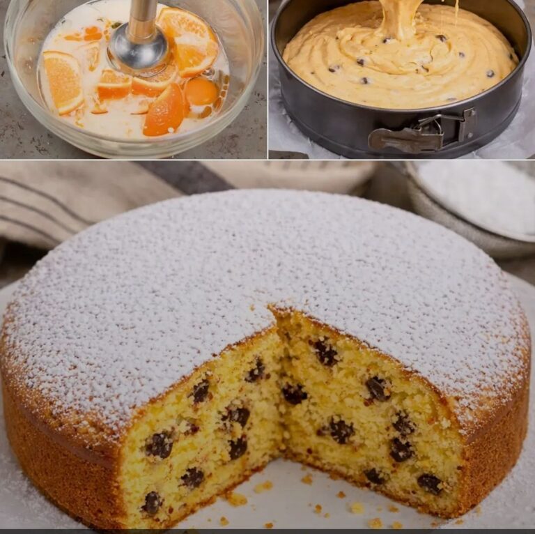 Torta frullata con arancia e gocce di cioccolato: la ricetta del dolce soffice e goloso