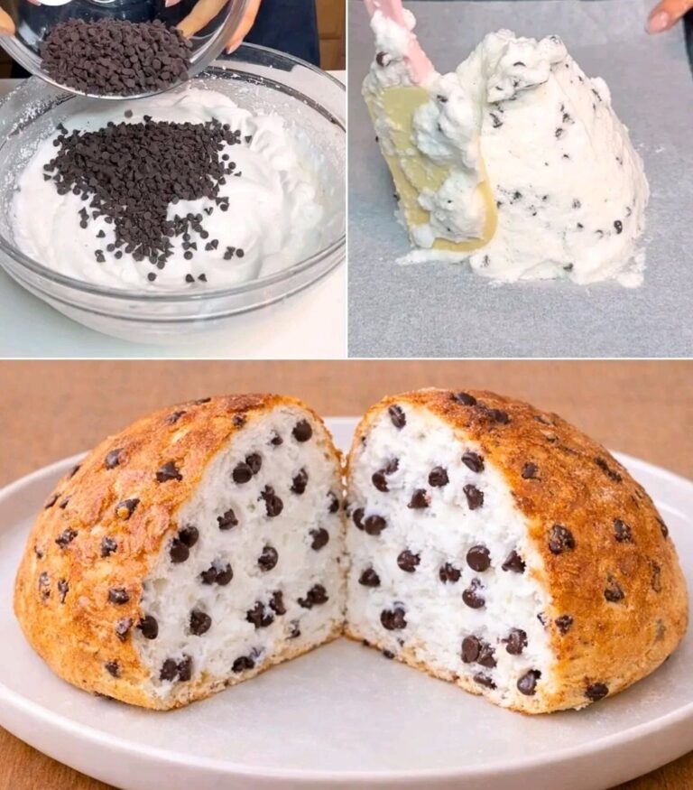 Nuvolotto: la ricetta del pane nuvola a base di albumi con gocce di cioccolato