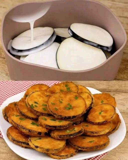 Medaglioni di melanzane fritte