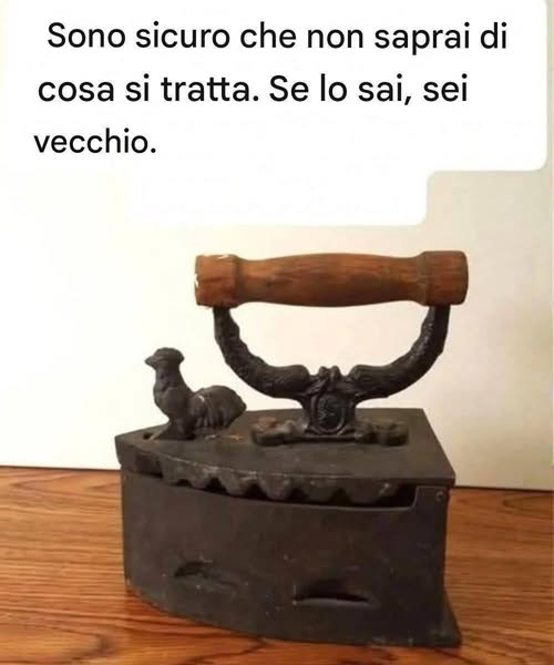 L’oggetto « misterioso » nella foto: il ferro da stiro a carbonella