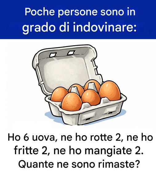 Questo enigma legato alle uova ha lasciato perplessi più di una persona.