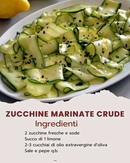 Zucchine Marinate Crude