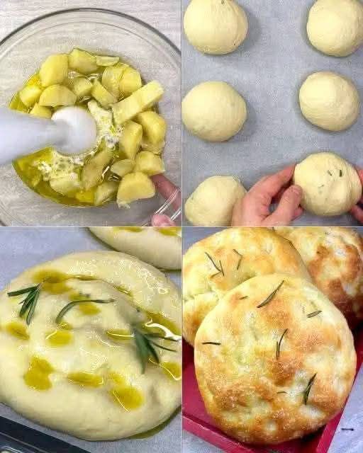 Focaccia Soffice di Patate e Rosmarino