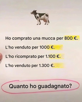 Enigma matematico della mucca: riesci a risolverlo?