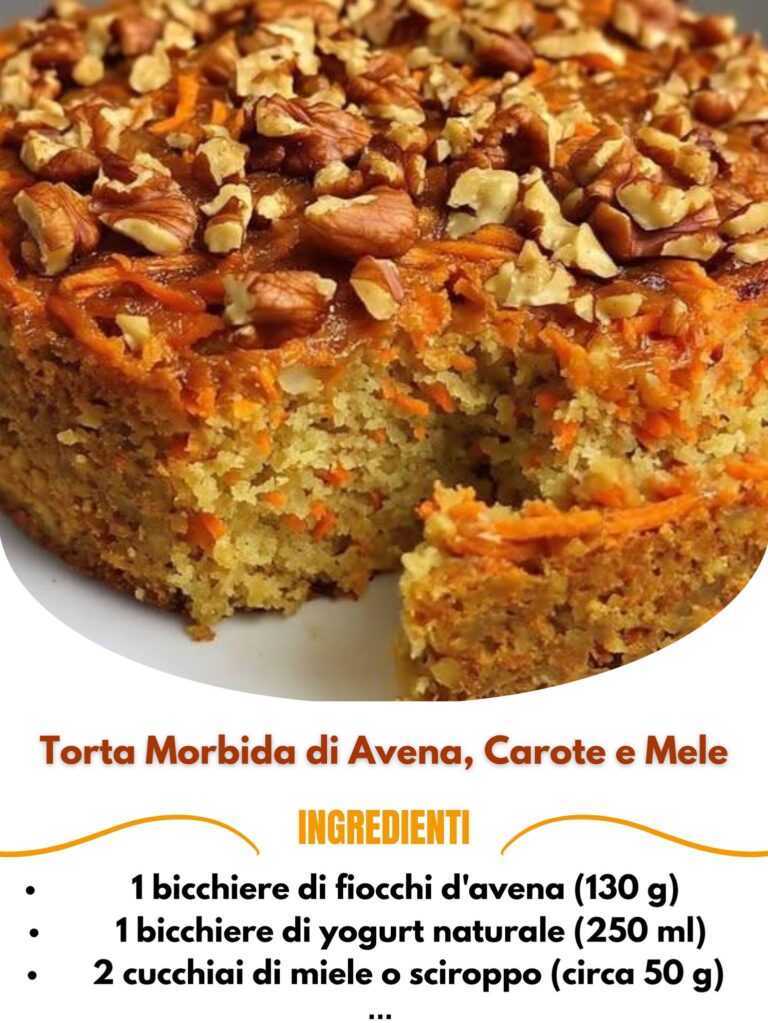 Se hai un bicchiere di fiocchi d’avena e carote, prepara una torta! Senza farina, zucchero bianco e burro.