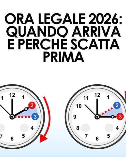 L’ora legale nel 2026 entrerà in vigore prima rispetto ad alcuni anni precedenti. Ecco quando scatta il cambio dell’ora