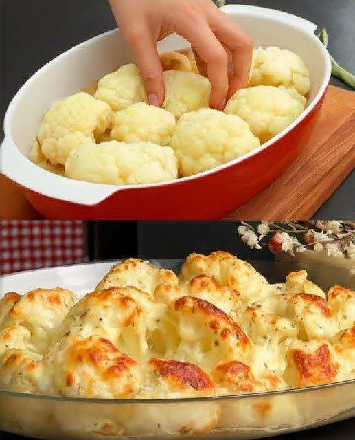 Ecco come cucino il cavolfiore! Cavolfiore al forno con formaggio