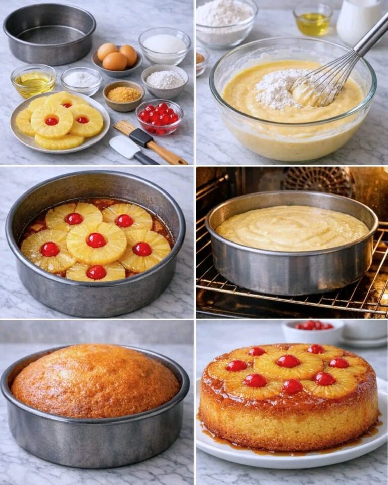 🍍 Torta rovesciata all’ananas: soffice, caramellata e super umida 😍
