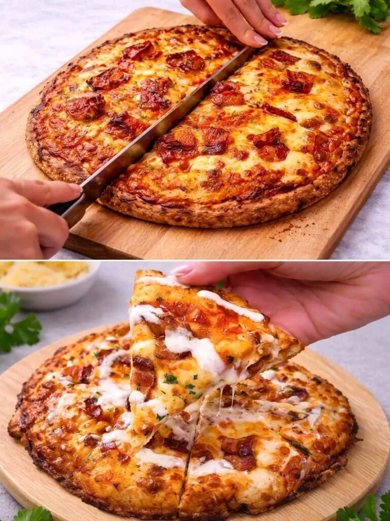 🍕 Pizza keto proteica (base di pollo 😳 zero farina)
