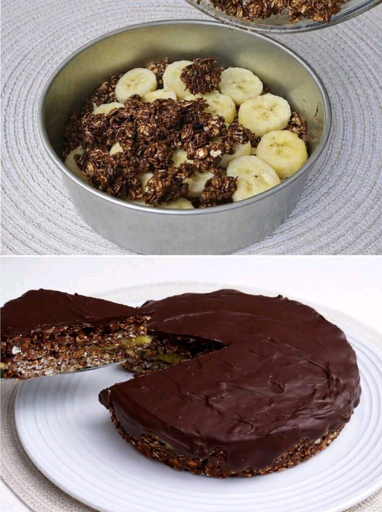 🍫🍌 Torta Fredda Avena, Banana e Cioccolato