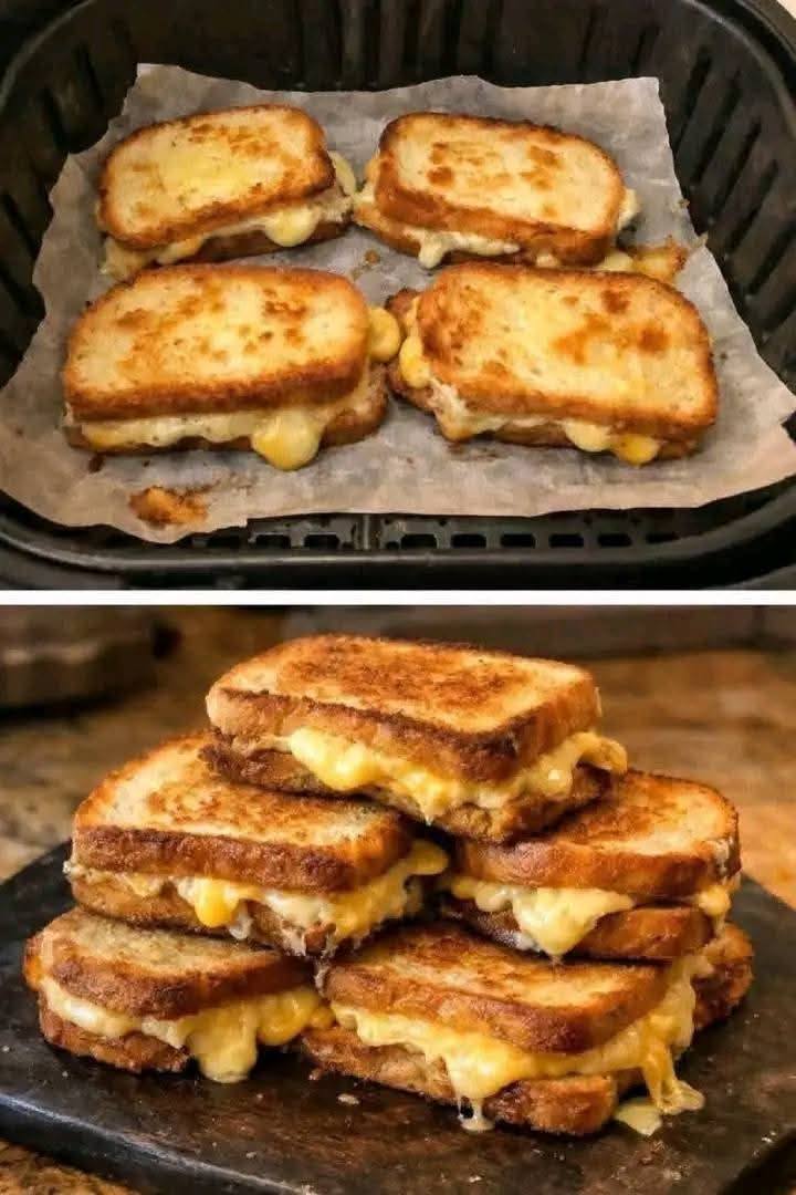 🔥🧀 Toast in friggitrice ad aria: croccante fuori e filante dentro