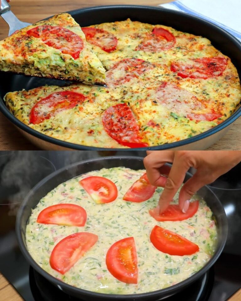 Pizza leggera con zucchine, pomodori e uova: gustosa e facile