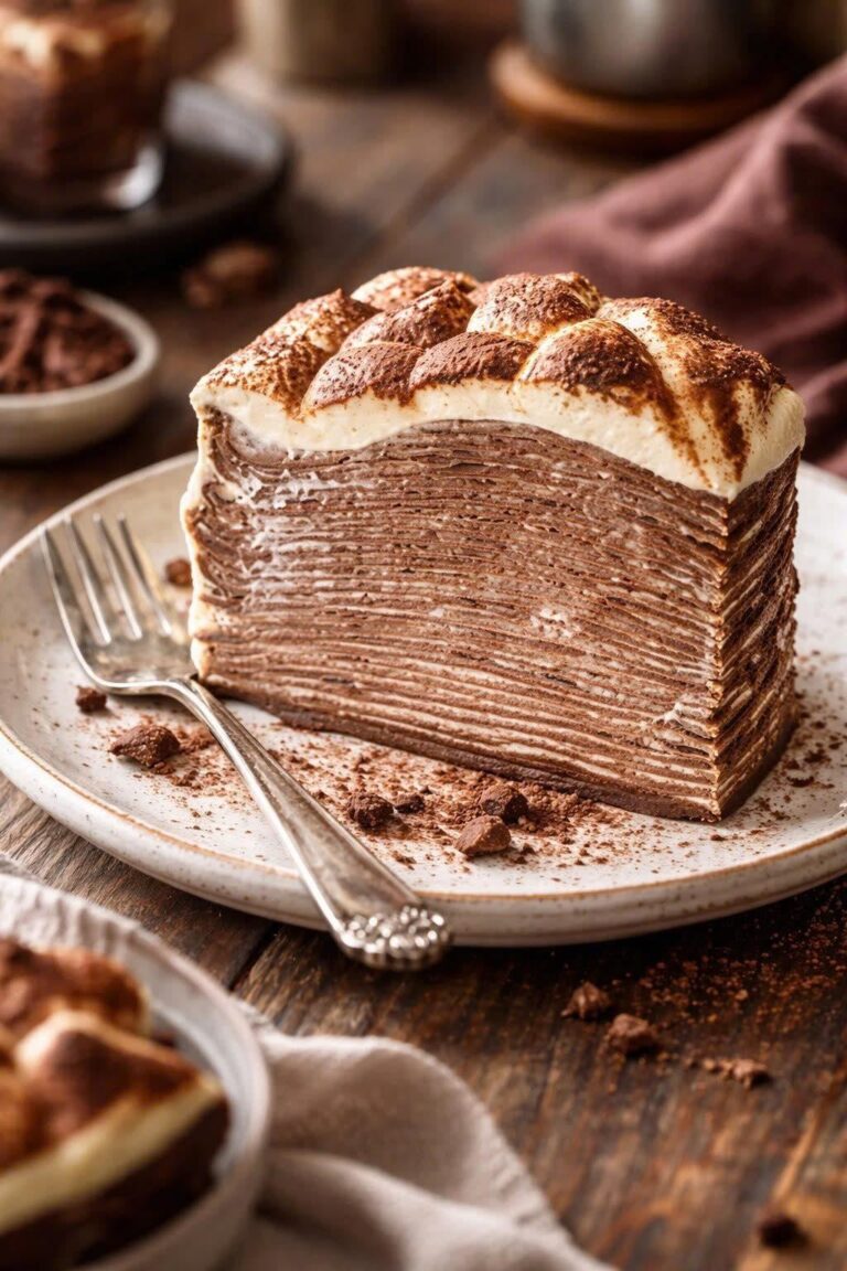 Torta di crêpe al tiramisù