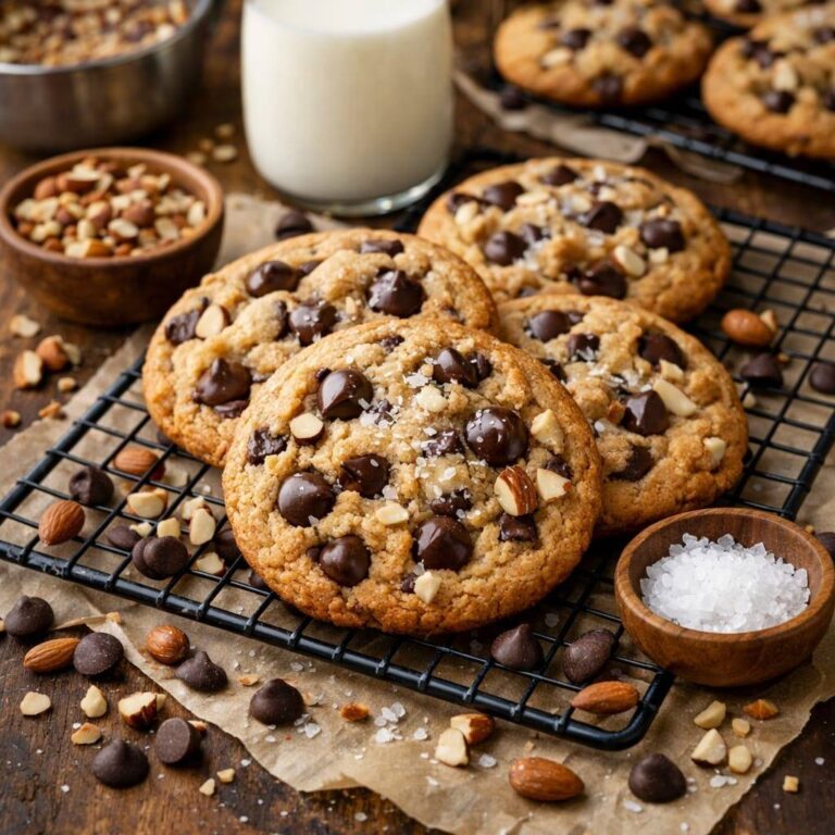 Biscotti croccanti al cioccolato e mandorle