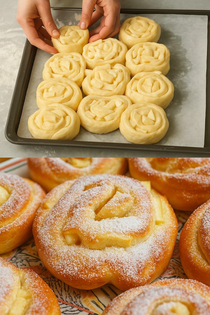 Girelle Soffici alla Crema e Mele