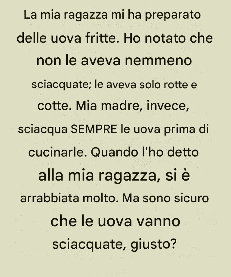 Le uova devono essere lavate prima dell'uso?