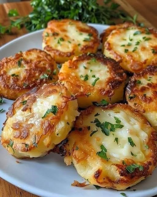 Patate ripiene di formaggio e fritte