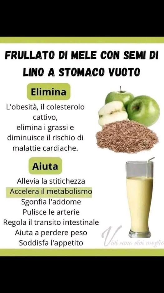 Frullato di Mele e Semi di Lino