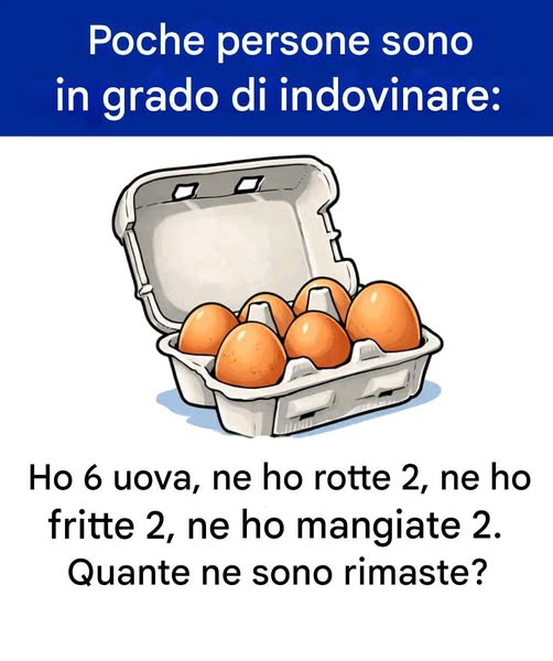 Questo enigma legato alle uova ha lasciato perplessi più di una persona.