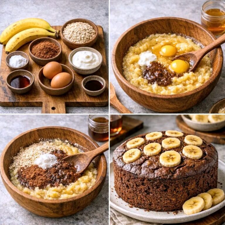 Dolce salutare al cacao con avena e banana: semplice, leggero e naturalmente dolce