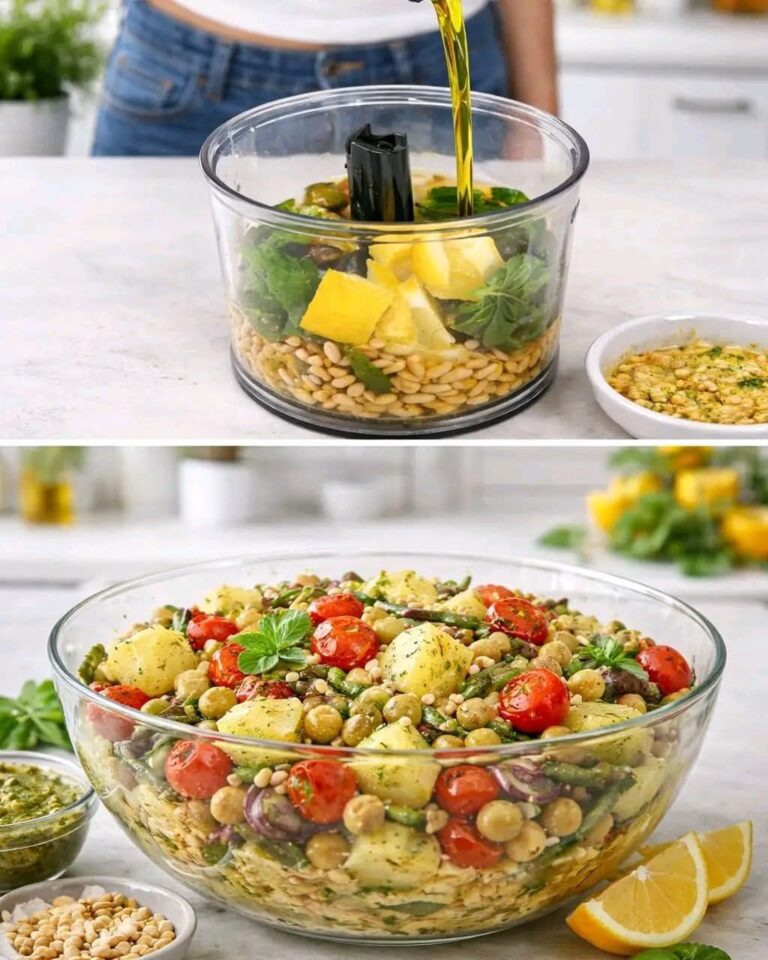 🥗 Insalata mediterranea suprema (patate, ceci e pesto ai pinoli 😍)